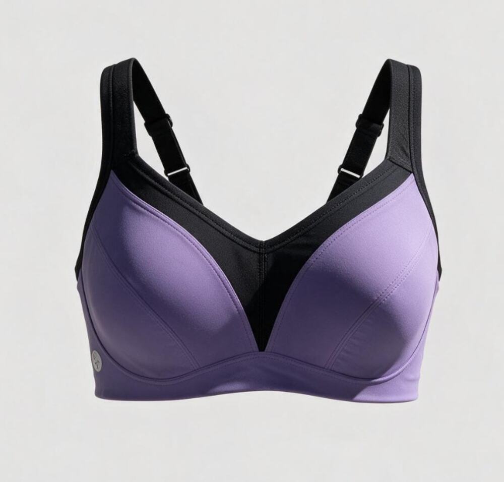 TORRID PLUS SIZE 46C MID IMPACT UNDERWIRE SPORTS BRA PURPLE BLACK NEW